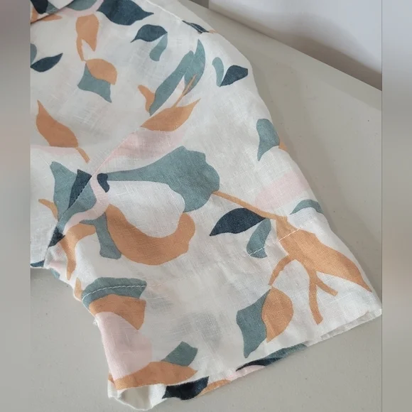 Rachel Zoe Linen Floral Shirt Dress - Size XS - Picture 10 of 12